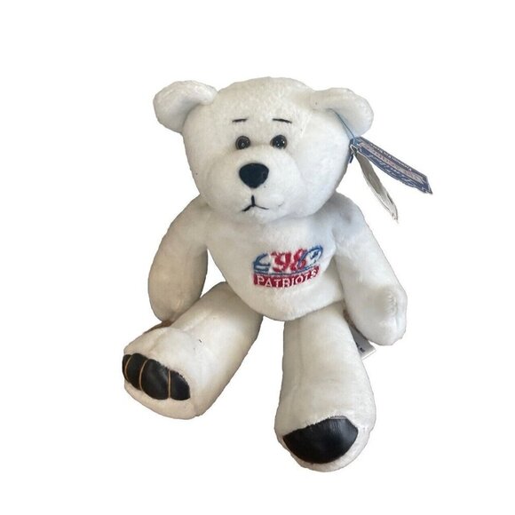 98' NEW ENGLAND PATRIOTS BLEDSOE 11 LIMITED TREASURES Premium Bear Beanbag - Picture 1 of 10